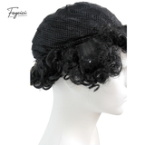 Men's Short Afro Kinky Curly Wig – Voluminous Synthetic Rose Net Full Wig - Feycici