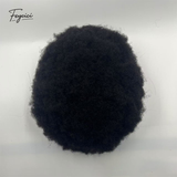 Mens Afro Curl Toupee - Full PU Skin Base with Reverse Split Knot  Hair System