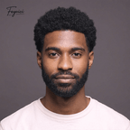 Mens Afro Kinky Curly Toupee - Full PU Bio-Skin Base V-Looped Human Hair Replacement System