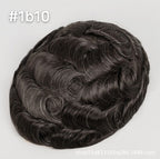 Mens Bio-Skin Toupee - 0.06-0.08mm Full PU V-Loop Knotless Human Hair Replacement System