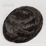 Mens Bio-Skin Toupee - 0.06-0.08mm Full PU V-Loop Knotless Human Hair Replacement System