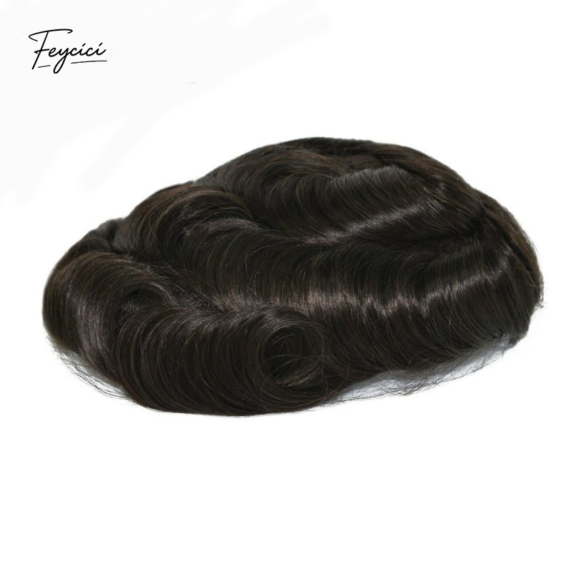 Mono With Poly Hair System for Men –Natural Hair Piece -Free Style Toupee- Mens Wigs Baldness