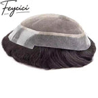 Mono With PU Hair System –Natural Hair Piece Free Style Toupee- Mens Wigs Baldness1