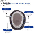 Mono With PU Hair System –Natural Hair Piece Free Style Toupee- Mens Wigs Baldness4