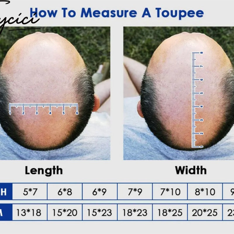 Mono With PU Hair System –Natural Hair Piece Free Style Toupee- Mens Wigs Baldness6