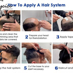 Mono With PU Hair System –Natural Hair Piece Free Style Toupee- Mens Wigs Baldness7