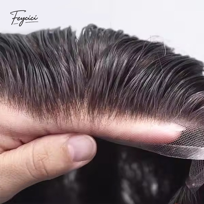 Multiple Size Full Lace Hair System –Natural Hair Piece Free Style Toupee- Mens Wigs Baldness