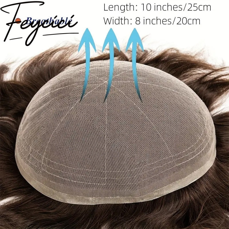 Multiple Size Full Lace Hair System –Natural Hair Piece Free Style Toupee- Mens Wigs Baldness2