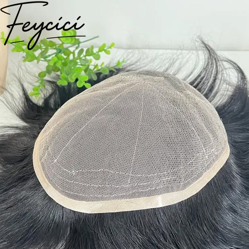 Multiple Size Full Lace Hair System –Natural Hair Piece Free Style Toupee- Mens Wigs Baldness3