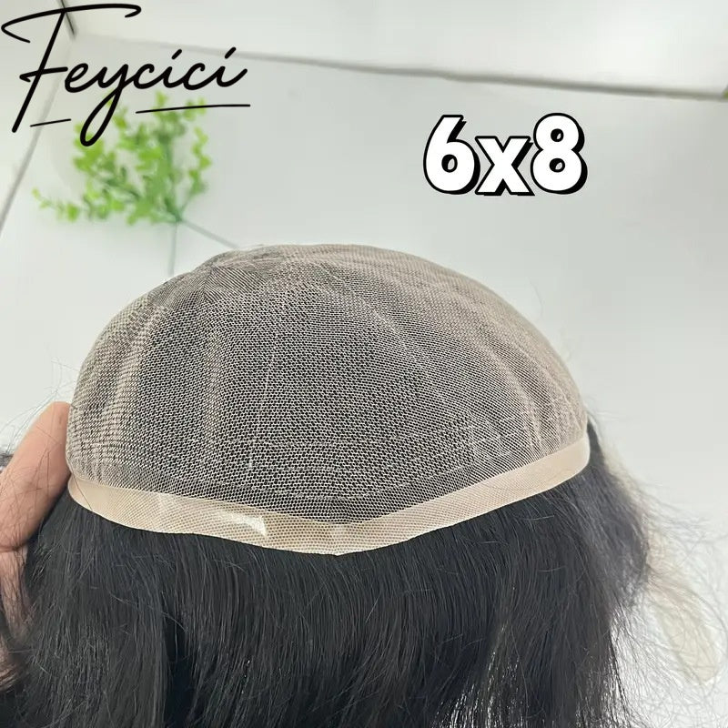 Multiple Size Full Lace Hair System –Natural Hair Piece Free Style Toupee- Mens Wigs Baldness4