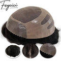 Natural Wave MONO Top With PU Mens Wigs Baldness-Natural Hair Piece-Free Style Hair System Toupee3