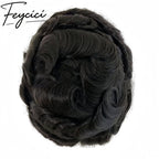 Natural Wave MONO Top With PU Mens Wigs Baldness-Natural Hair Piece-Free Style Hair System Toupee5