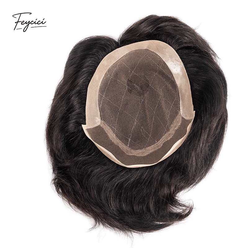 OCT Series - Ultra-Breathable French Lace Center Men's Human Hair Toupee (Summer Light Edition)