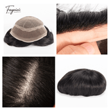 OCT Series - Ultra-Breathable French Lace Center Men's Human Hair Toupee (Summer Light Edition)