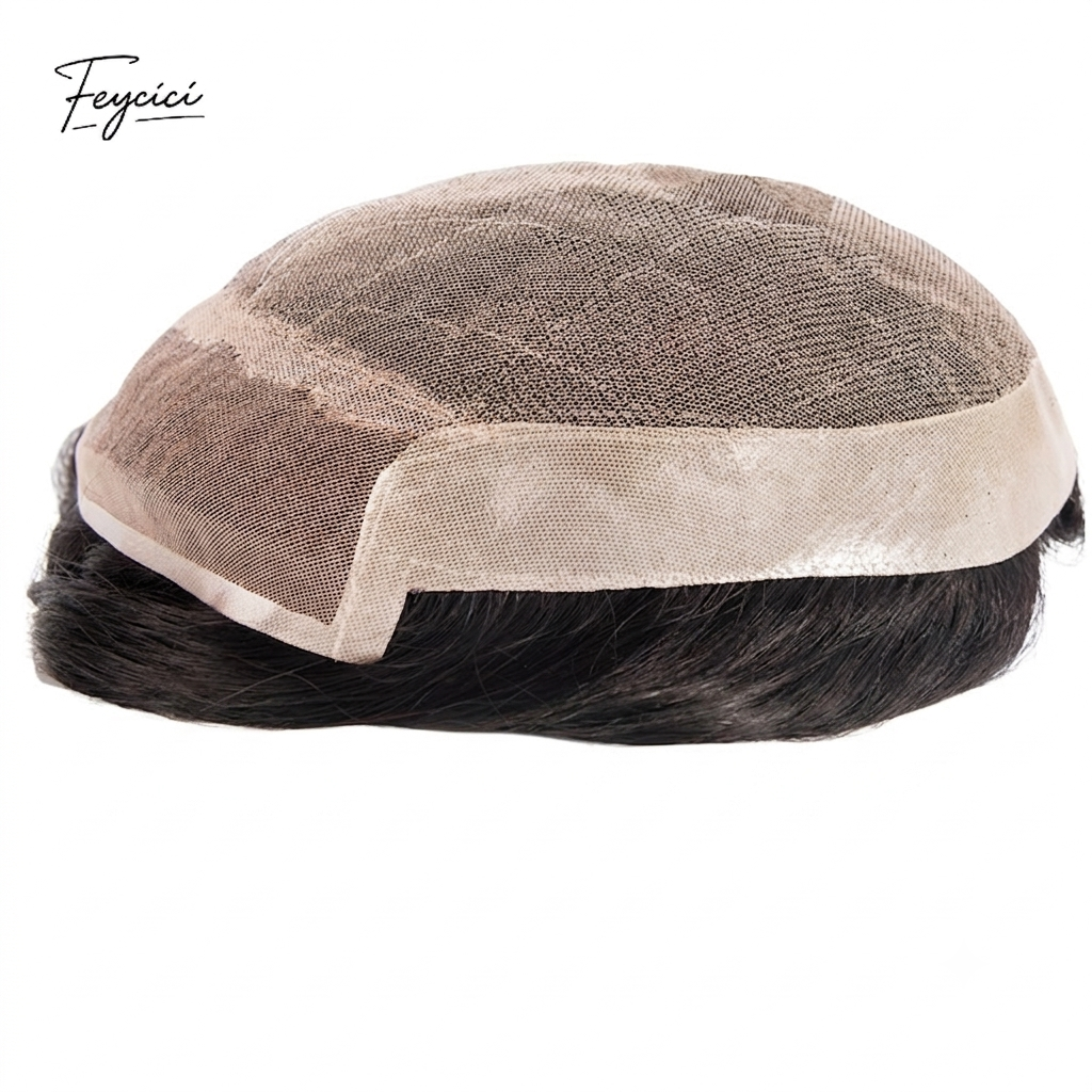 OCT Series - Ultra-Breathable French Lace Center Men's Human Hair Toupee