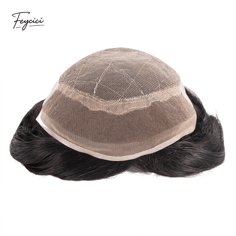 OCT Series - Ultra-Breathable French Lace Center Men's Human Hair Toupee (Summer Light Edition)