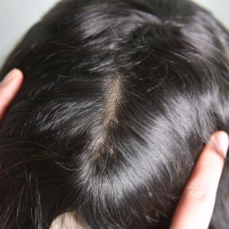 Air-Lace Series - 10x8" Full Swiss Lace Hand-Tied Men's Toupee