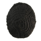Men's Full French Lace Afro Toupee – Premium Human Hair Wave & Crimp System