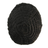 Men's Full French Lace Afro Toupee – Premium Human Hair Wave & Crimp System