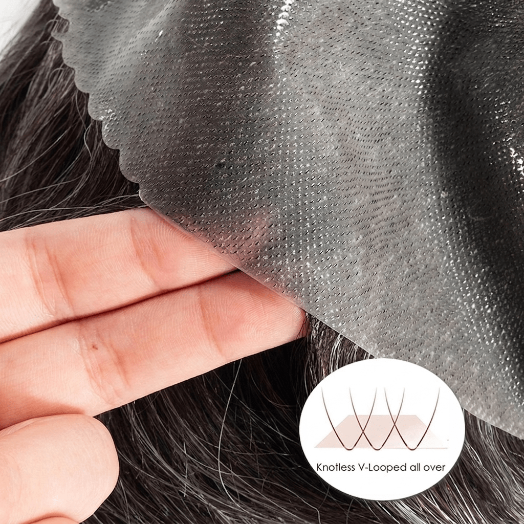 Second Skin Series - Seamless Injected Bio-Skin Men's Human Hair Toupee