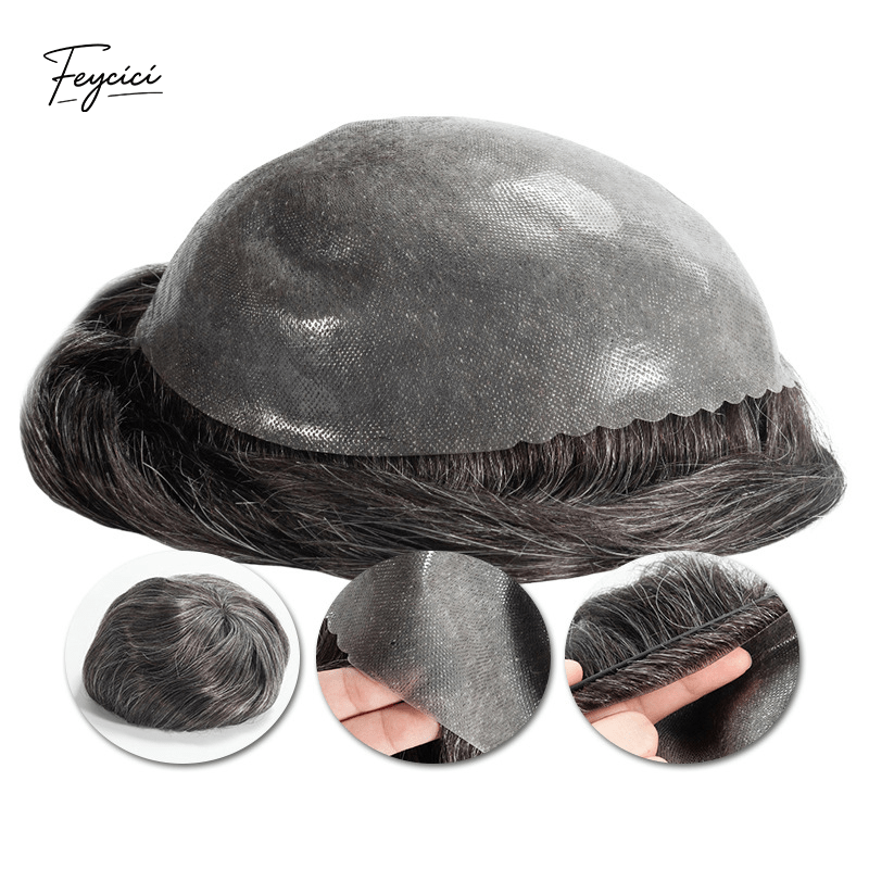 Second Skin Series - Seamless Injected Bio-Skin Men's Human Hair Toupee
