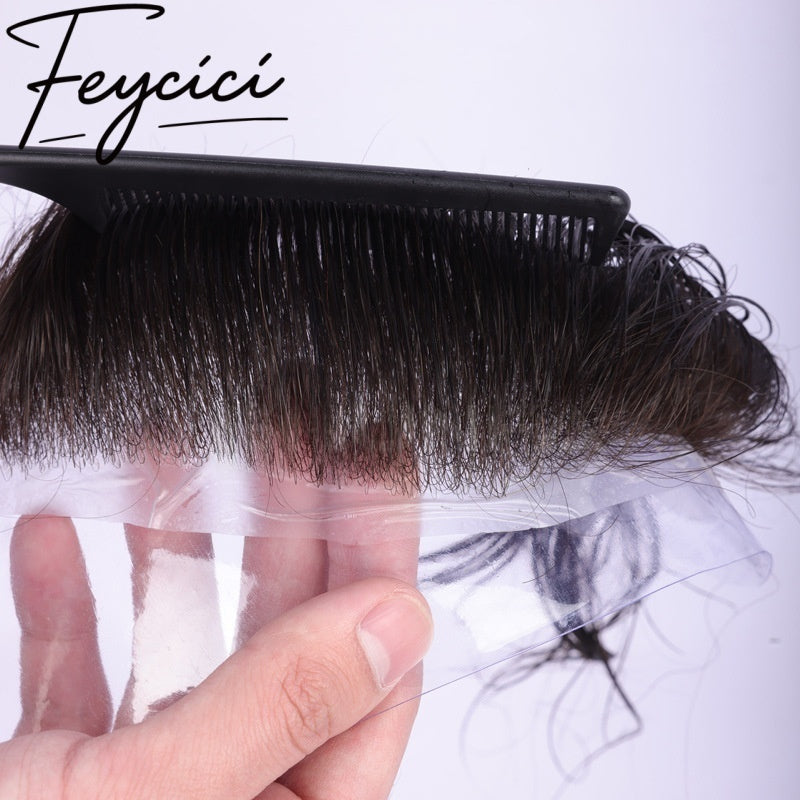 Skin Swiss Lace Frontal Mens Wigs Baldness-Natural Hair Piece-Free Style Hair System-Hair Patches4