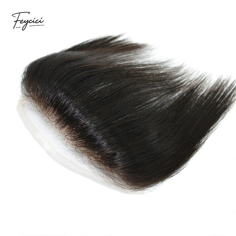 Swiss Lace Frontal Men’s Hair System - Invisible Hairline Strip for Receding Forehead