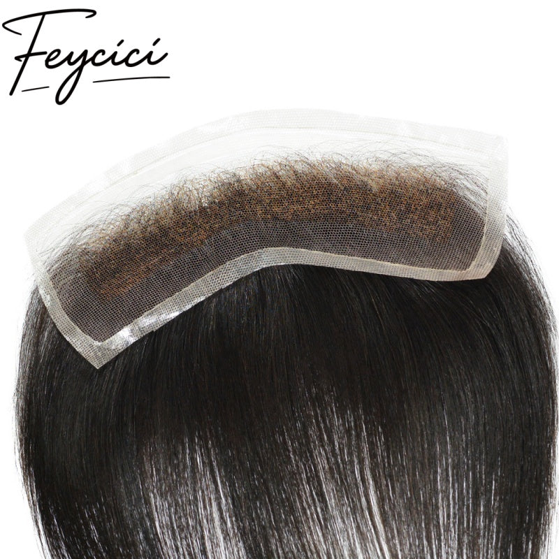 Thin Skin Frontal Hair System –Natural Hair Piece -Free Style Toupee- Mens Wigs Baldness 1