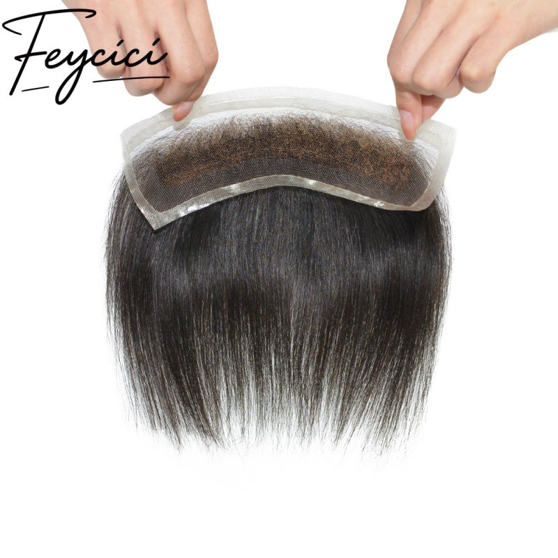 Thin Skin Frontal Hair System –Natural Hair Piece -Free Style Toupee- Mens Wigs Baldness 4