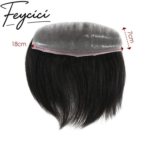 Thin Skin Frontal Mens Wigs Baldness-Natural Hair Piece-Free Style Hair System-Hair Patches4