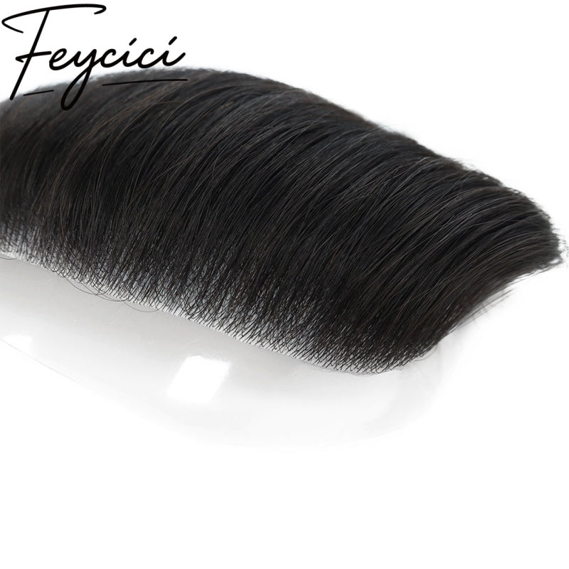 Thin Skin Frontal Mens Wigs Baldness-Natural Hair Piece-Free Style Hair System-Hair Patches6