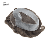 Ultra-Natural Lace Series - Men's Human Hair Toupee with Bleached Knots Frontline