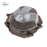 Ultra-Natural Lace Series - Men's Human Hair Toupee with Bleached Knots Frontline
