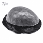 Ultra-Thin Skin Men’s Toupee - V-Loop Knotless Human Hair System for Spring/Summer