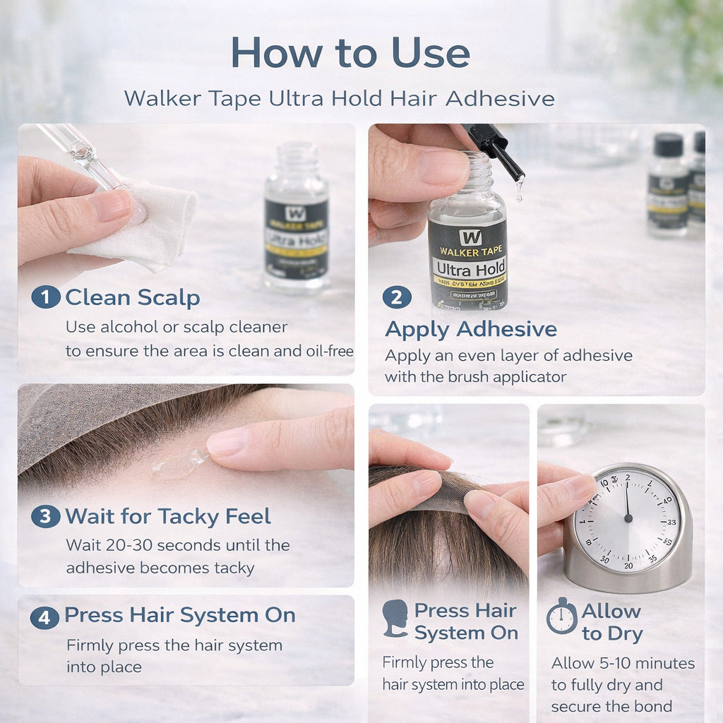 Ultra Hold Adhesive - Maximum Wear Waterproof Liquid Glue for Lace & Poly Systems5