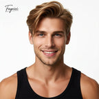Urban Elite Side-Part Wig - Mixed Brown Layered Short Synthetic Hair