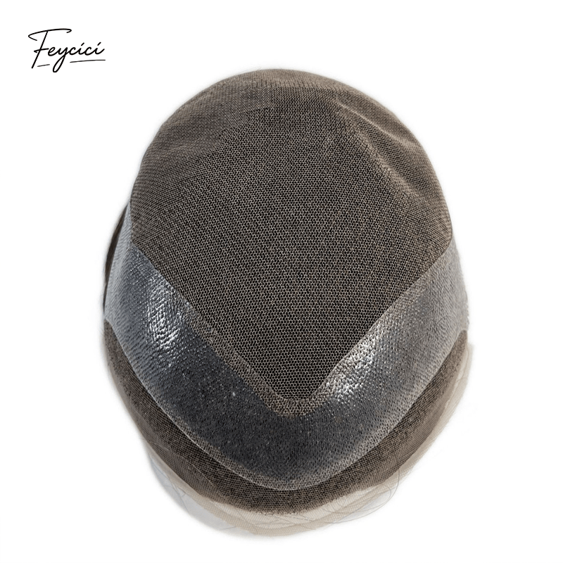 Hollywood Hybrid Series - Silk Top with Lace Front & PU Perimeter Men's Human Hair Toupee