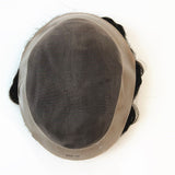 Mens Human Hair Toupee - Durable Fine MONO Center with NPU Perimeter Replacement System