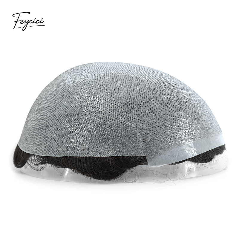 Classic Thin Skin Men’s Hair System - 0.12mm Durable Bio-Skin Toupee with V-Loop Front
