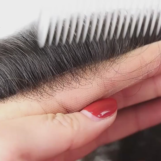 Invisible Full Lace Hair System for Men –Natural Hair Piece Full Hand Tied 130% Density